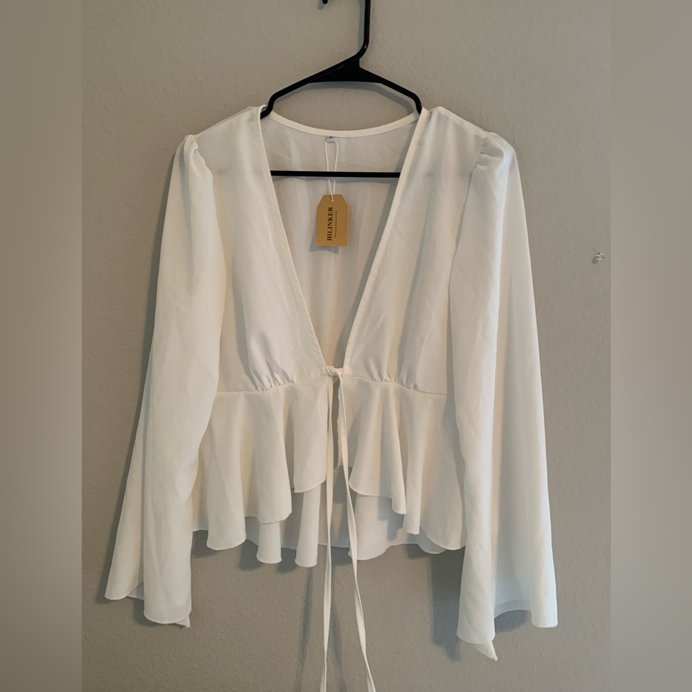 White cross tie top